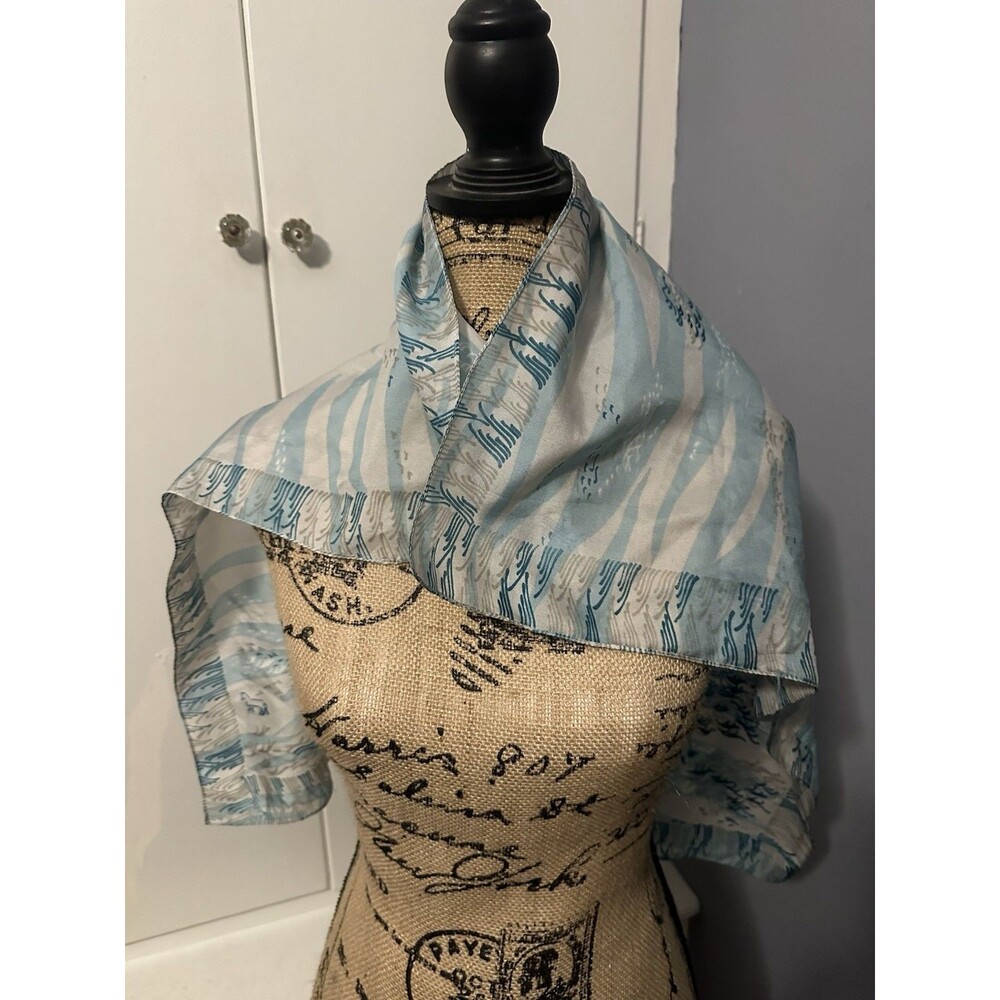 VTG Hunting Horses Equestrian Square Shawl Scarf Retro 70’s 26in Square READ